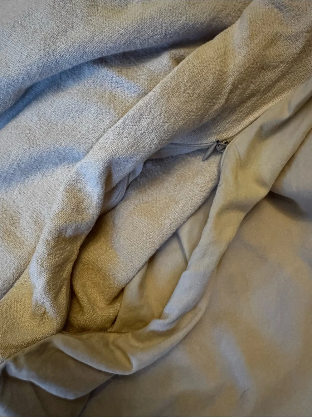 Casaluna Heavyweight Linen Blend King Duvet Cover with Zipper Closure in Natural